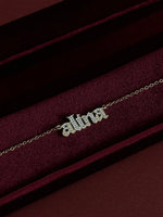 Load image into Gallery viewer, Old English Nameplate Necklace