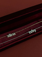 Load image into Gallery viewer, Old English Nameplate Necklace