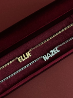 Load image into Gallery viewer, Bubble Script Nameplate Necklace