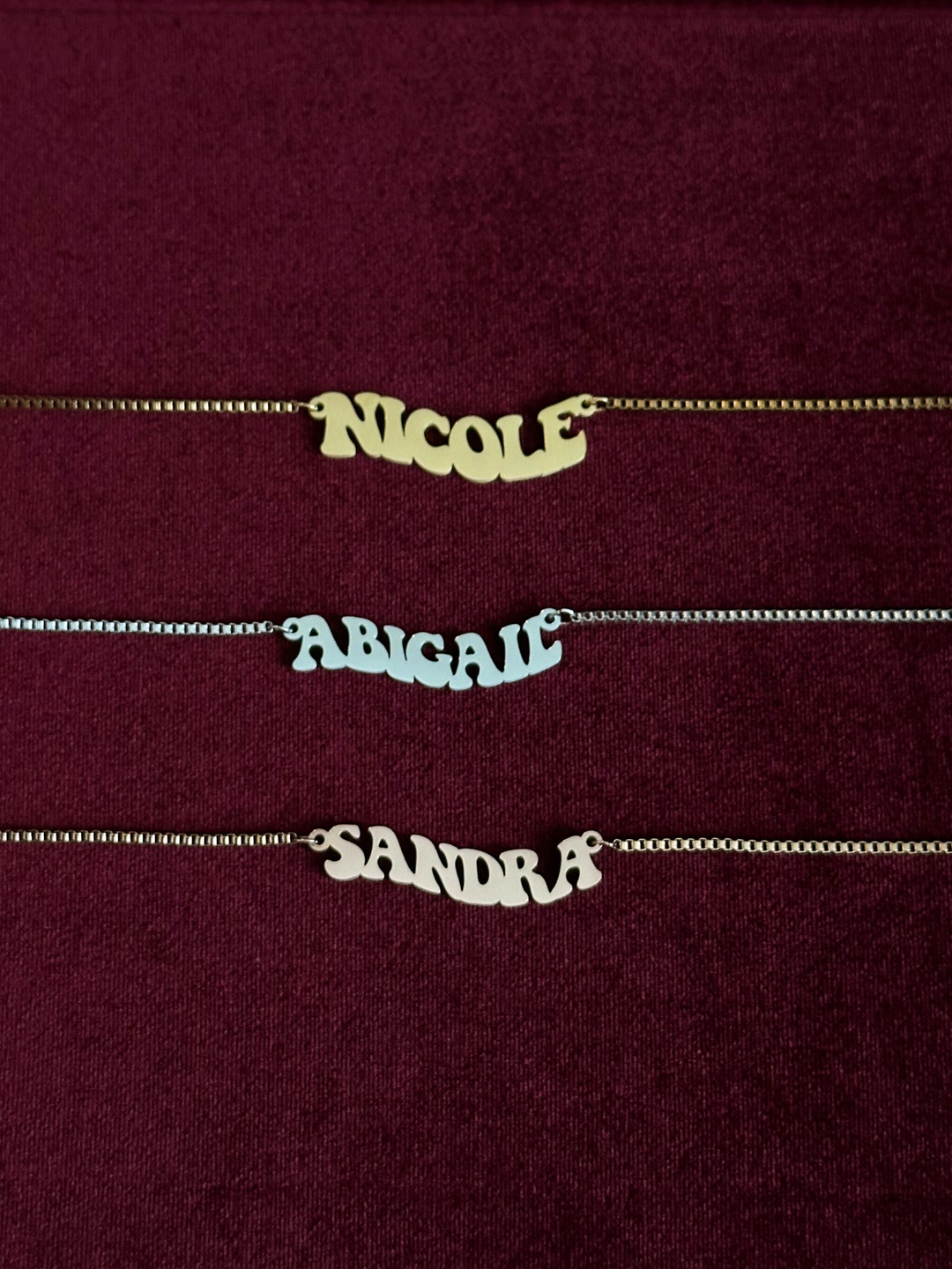 Groovy Nameplate Necklace
