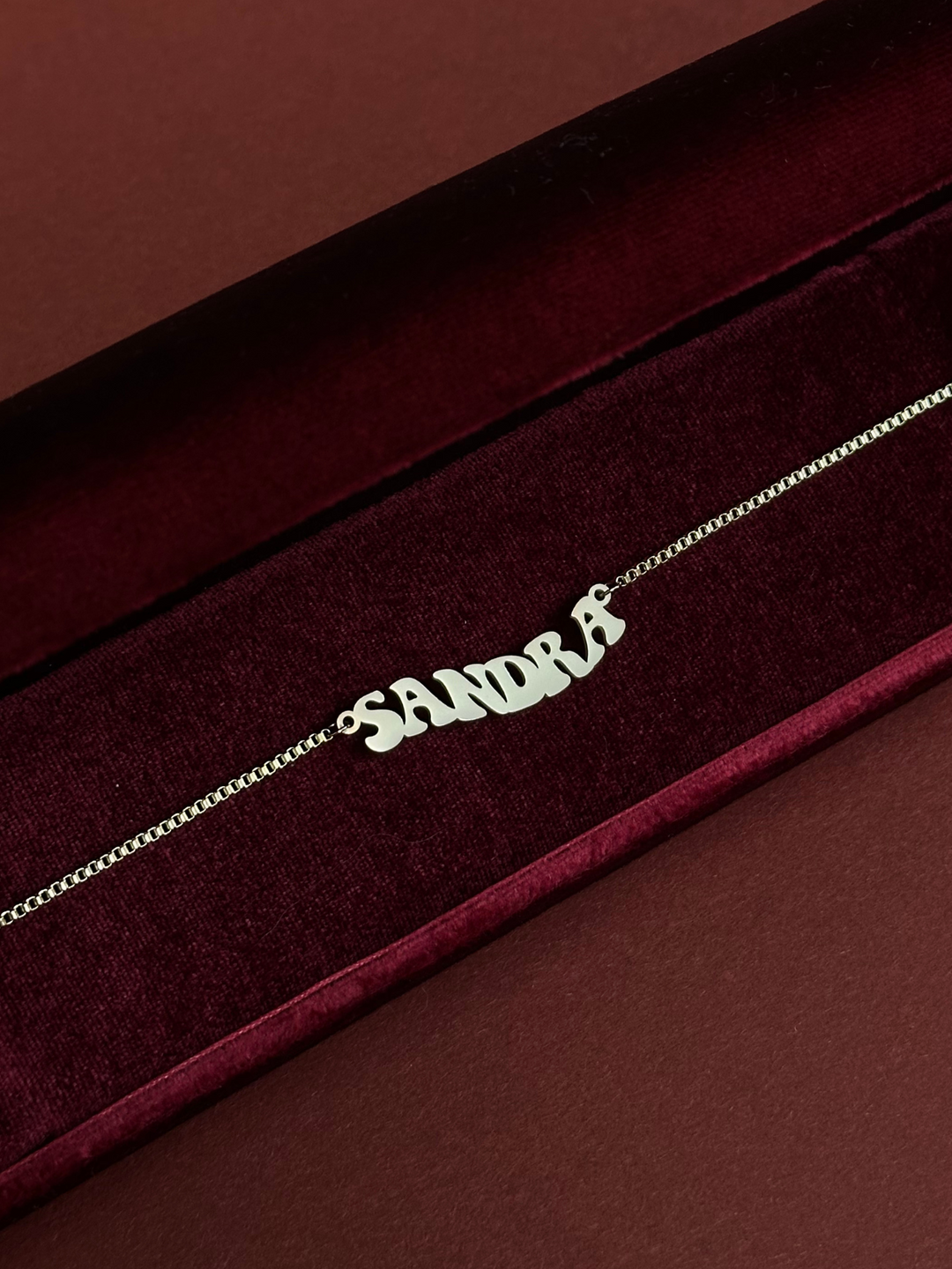Groovy Nameplate Necklace