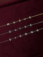 Load image into Gallery viewer, Brilliant Diamond Space Initials Necklace