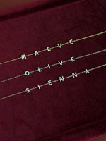 Load image into Gallery viewer, Brilliant Diamond Space Initials Necklace