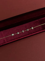 Load image into Gallery viewer, Brilliant Diamond Space Initials Necklace