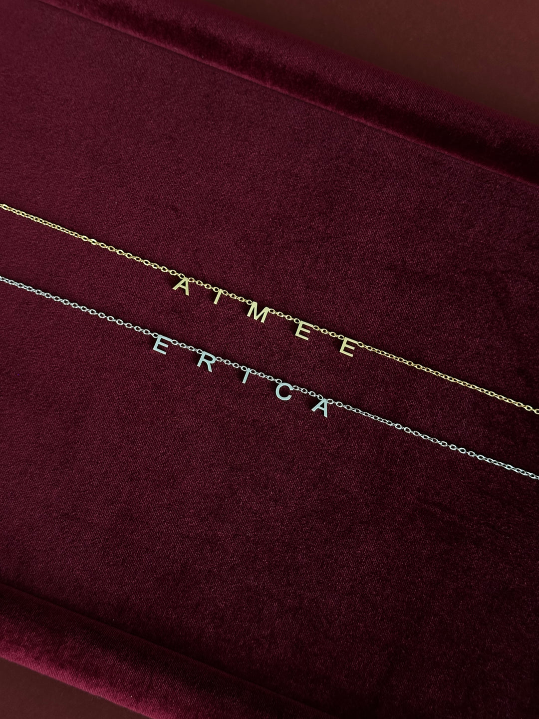 Signature Space Initials Necklace