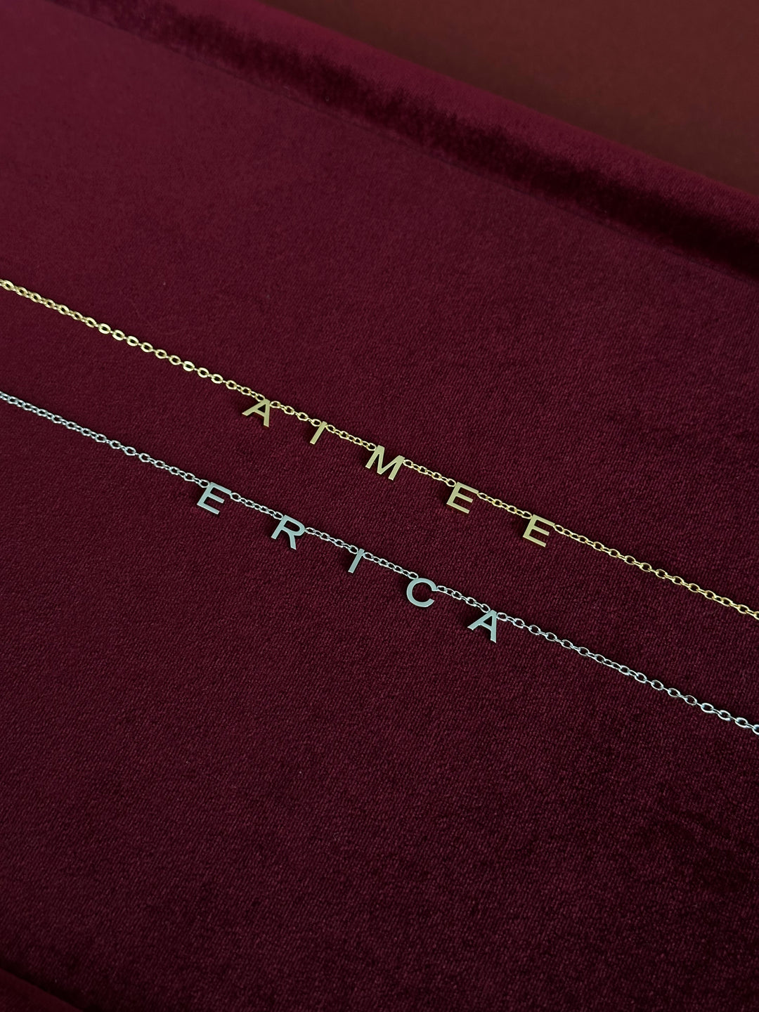 Signature Space Initials Necklace