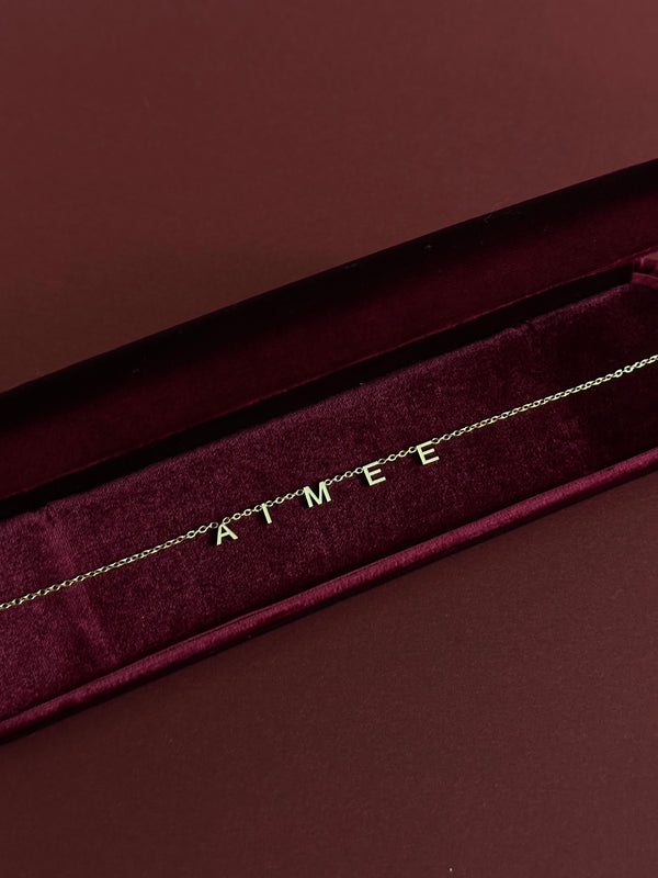 Signature Space Initials Necklace