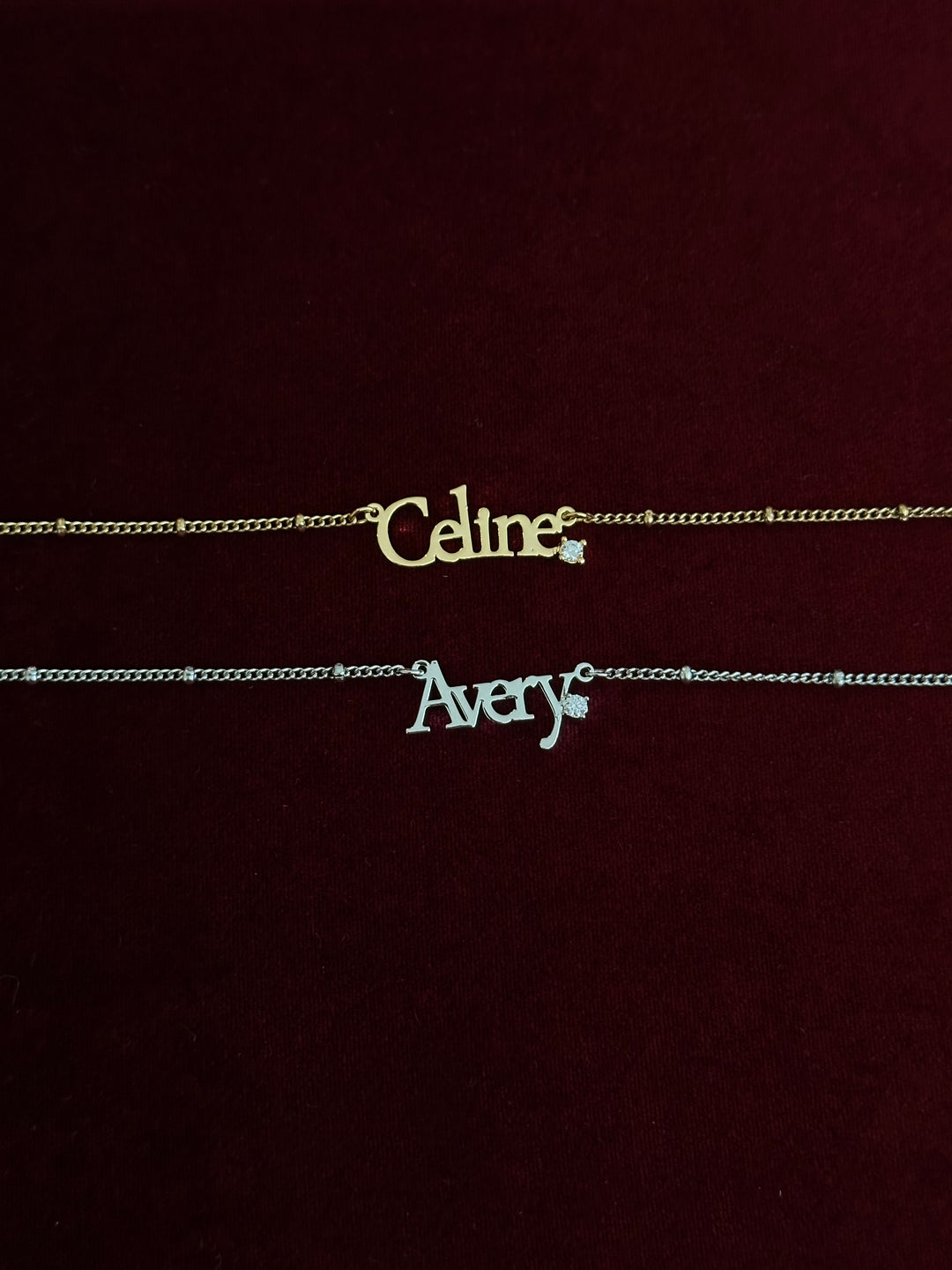 Serif Diamond Name Necklace