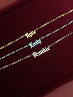 Load image into Gallery viewer, Gothic Nameplate Necklace