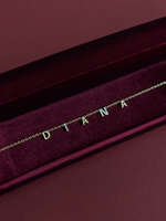 Load image into Gallery viewer, Signature Mix Diamond Space Initials Necklace
