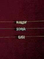 Load image into Gallery viewer, Diamond Bubble Charm Name Necklace
