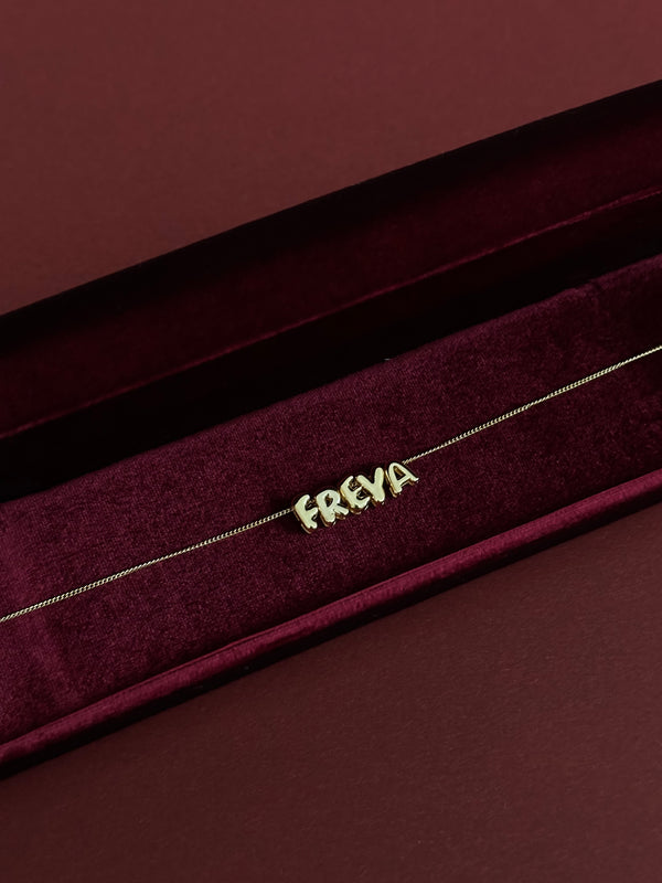 Bubble Charm Name Necklace
