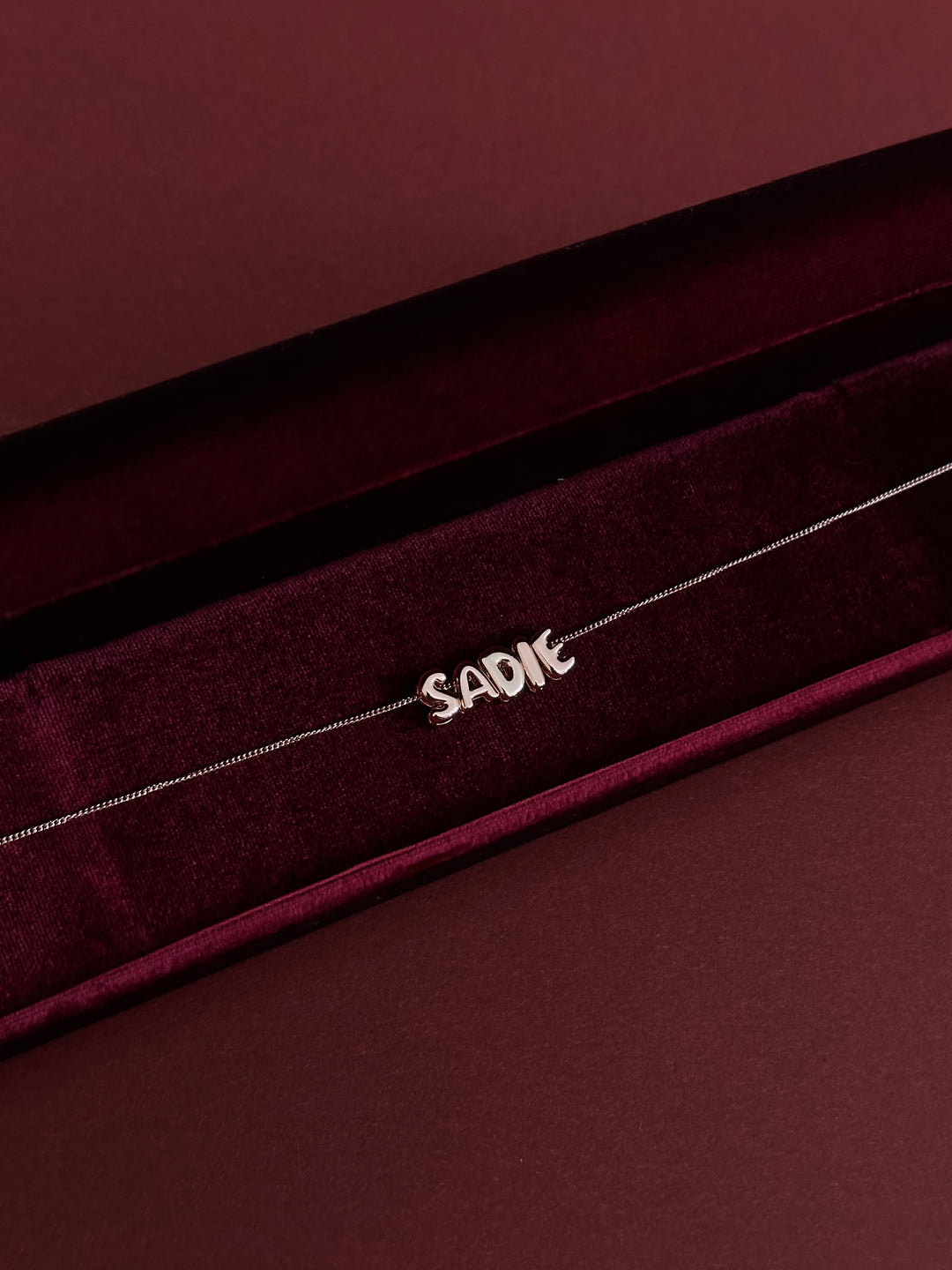 Bubble Charm Name Necklace