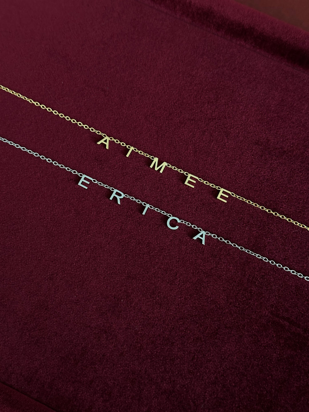 Signature Space Initials Necklace