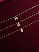 Load image into Gallery viewer, Diamond Puff Initials Necklace
