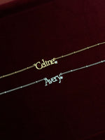 Load image into Gallery viewer, Serif Diamond Name Necklace
