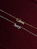 Load image into Gallery viewer, Serif Diamond Name Necklace
