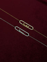 Load image into Gallery viewer, Halo Nameplate Necklace
