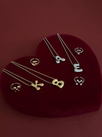 Load image into Gallery viewer, Puff Bubble Initial Necklace
