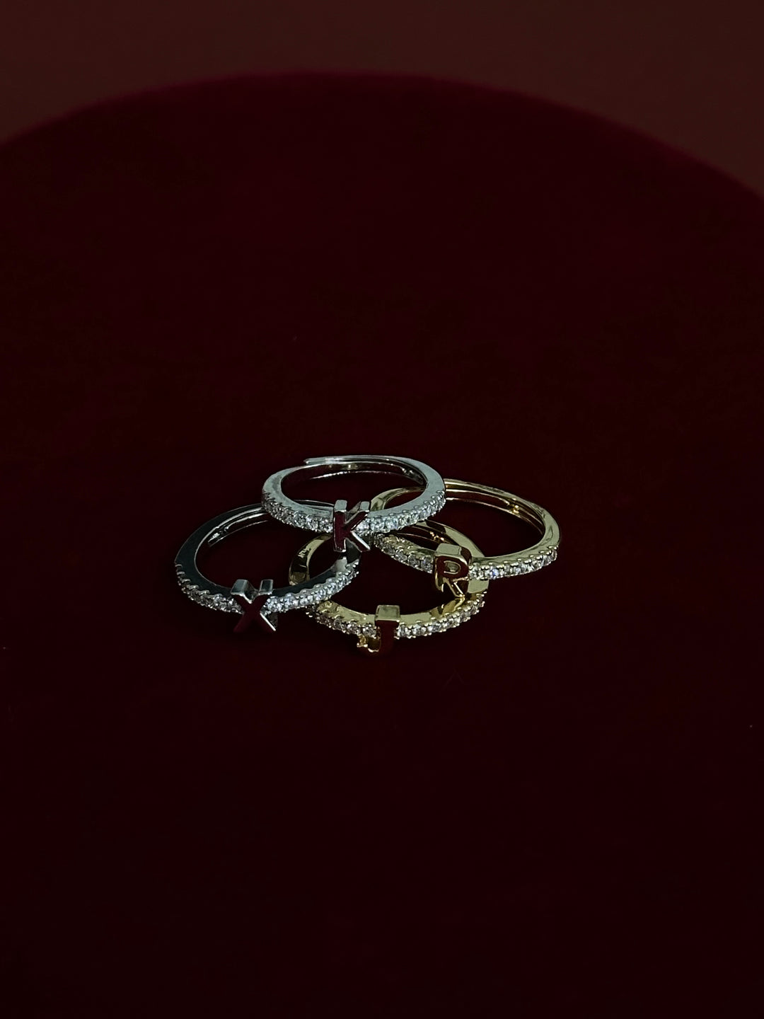 Diamond Initials Ring