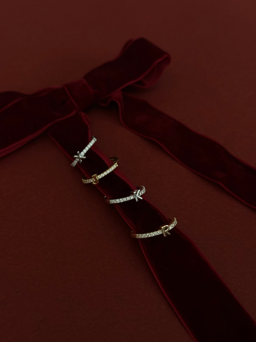 Diamond Initials Ring