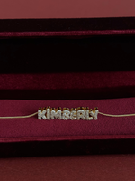 Load image into Gallery viewer, Diamond Bubble Charm Name Necklace
